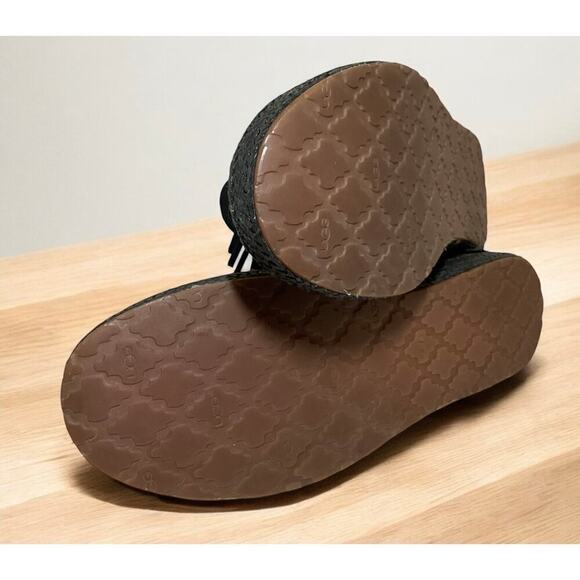 Ugg knotted fringes braided sidewall bootie bohemian flair women’s 9 black - Picture 7 of 7